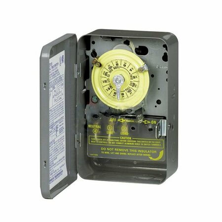 AMERICAN IMAGINATIONS 120V Rectangle Grey Wire In Mechanical Timer in Stainless Steel AI-37424